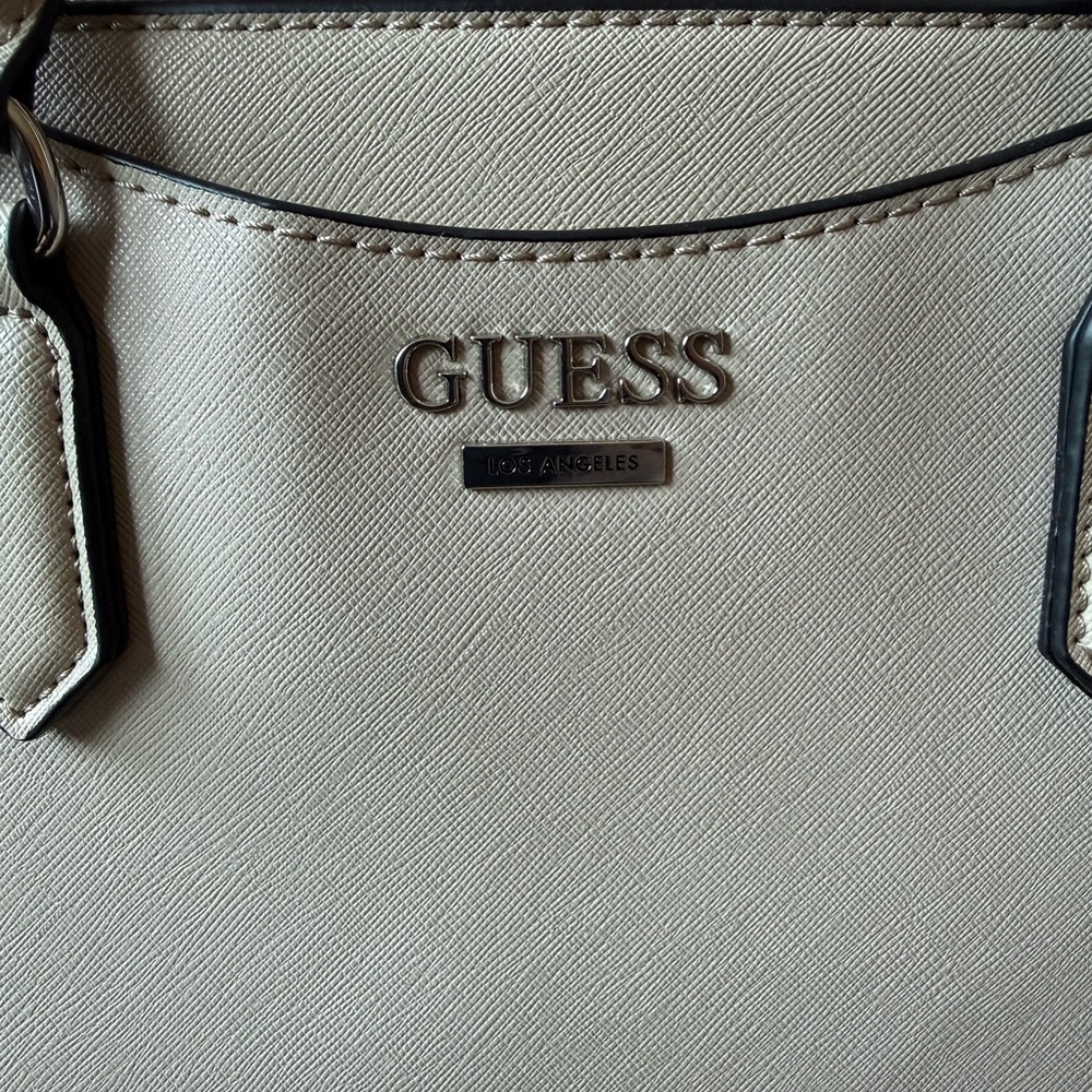 GUESS Elegant Cream Satchel - Picture 2 of 10